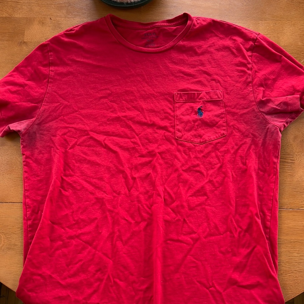 * Final Price * Polo Ralph Loren Red Pocket Tee
